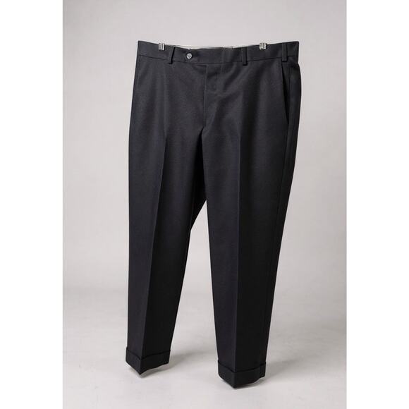 Samuelsohn Ice Wool Pants Flat Front Super 150s Charcoal Gray Men's 36 - Picture 1 of 16